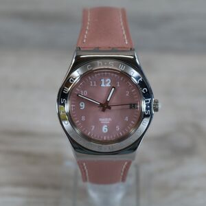 Swatch Irony Date Women's Watch – Pre-Owned, New Battery, Round, Pink
